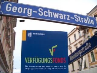 Bildinhalt: Verfügungsfonds Georg-Schwarz-Straße 2014 startet | Auch 2014 gibt es den Verfügungsfonds für die Georg-Schwarz-Straße / Foto: Enrico Engelhardt