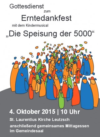 Erntedankfest und Kindermusical "Die Speisung der 5000" am 4.10.   | Bildrechte: Kirchgemeinde Leutzsch