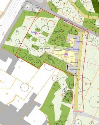 Bildinhalt: Umgestaltung Park am Wasserschloss- 1. Bauabschnitt | Plan 1. Bauabschnitt Park am Wasserschloss
